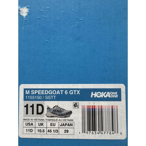 HOKA Men's Speedgoat 6 GTX Trail Running Shoes SSTT Size 11 New In Box - Picture 7 of 7